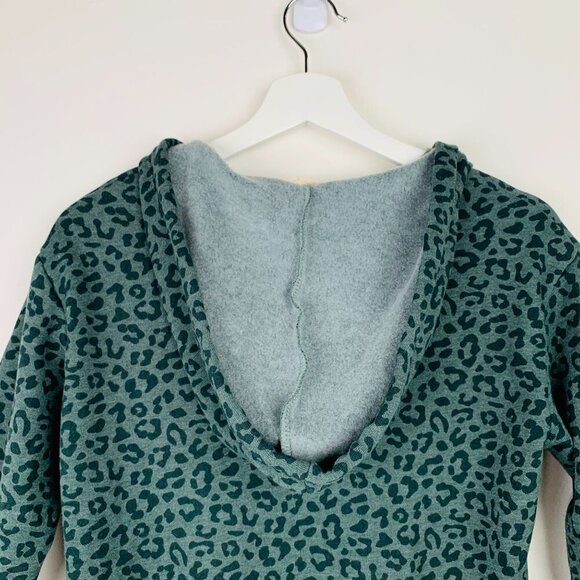 ALTERNATIVE Animal Print Hooded Sweatshirt Leopard Size XS - Picture 10 of 13